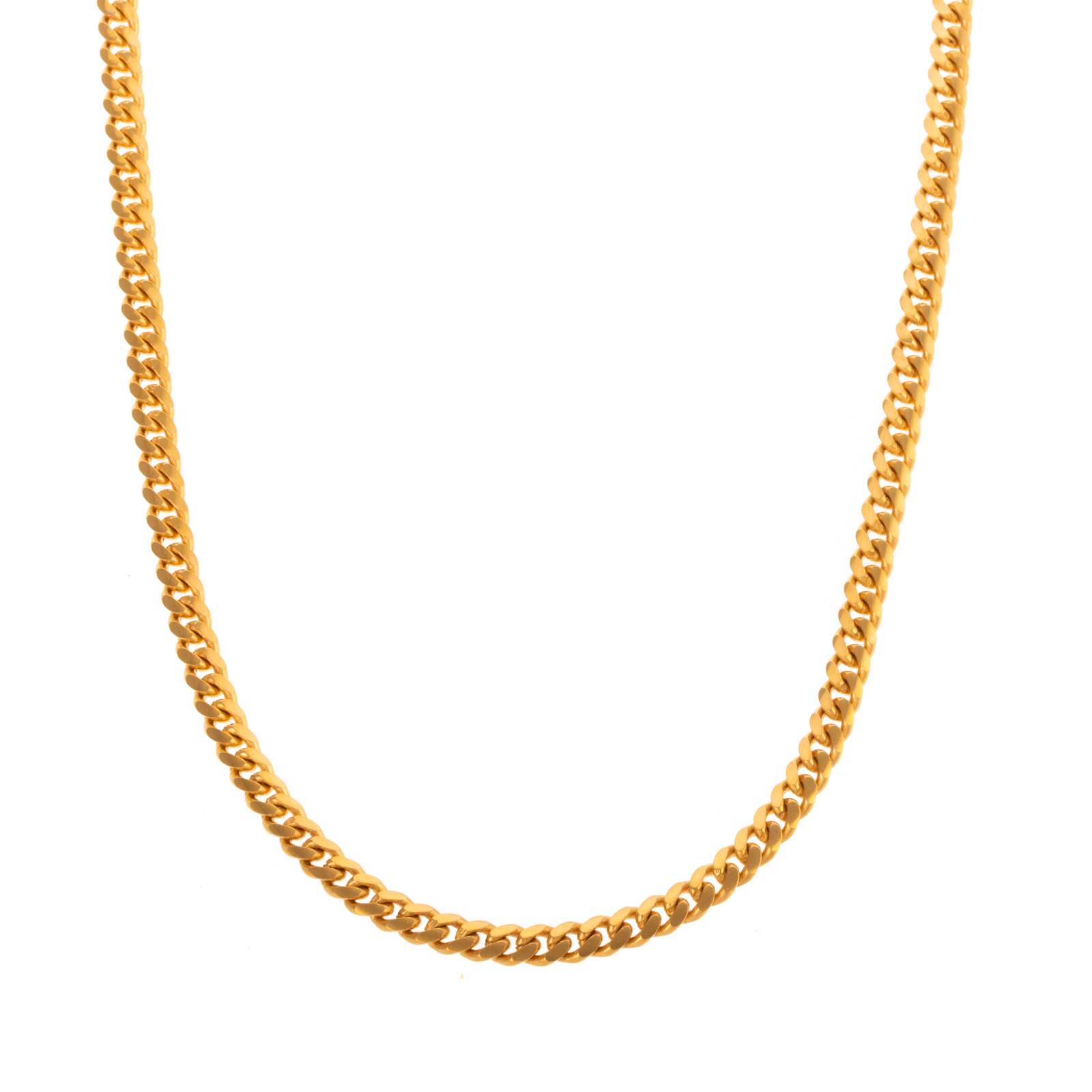 Appraisal: A SOLID K CURB LINK NECKLACE K yellow gold curb