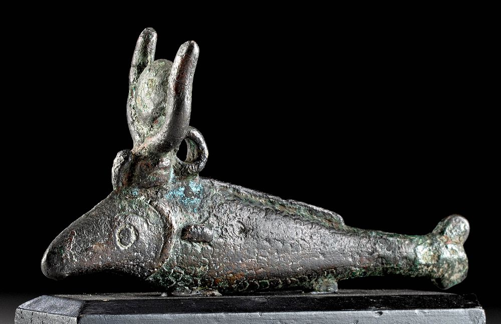 Appraisal: Exhibited Egyptian Bronze Oxyrhynchus Fish Egypt Late Period to Ptolemaic