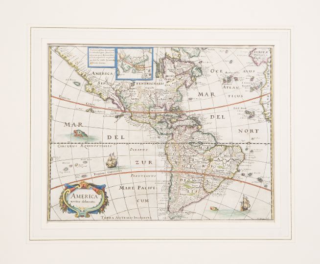 Appraisal: Rare Hand-Colored Engraved Map of America ca - by Matthaux