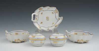 Appraisal: Five Herend Porcelain Items in Coronation Pattern Lot includes two