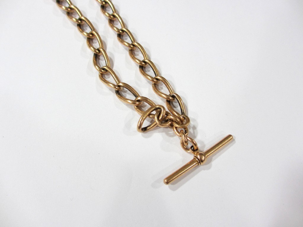 Appraisal: A Victorian ct gold Albert watch chain of plain curb