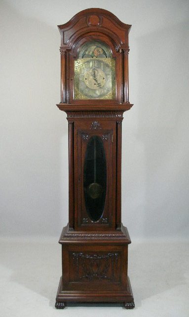 Appraisal: Tall Case Clock by Elliott London c mahogany case w