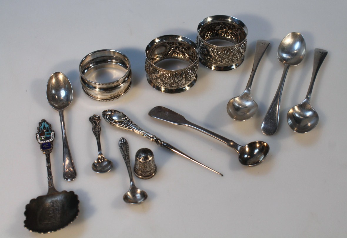 Appraisal: Various Victorian and later silver to include a pair of