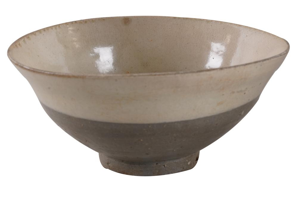 Appraisal: KOREAN GLAZED CERAMIC BOWLwith two-tone glaze Condition flea bites to