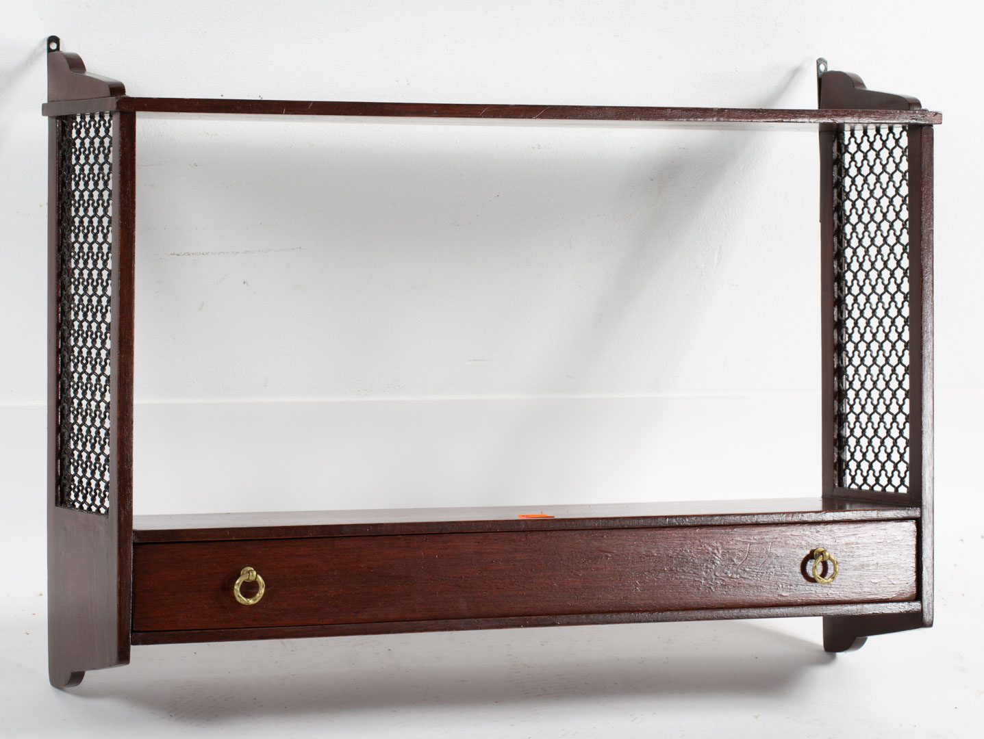 Appraisal: Mahogany wall shelf