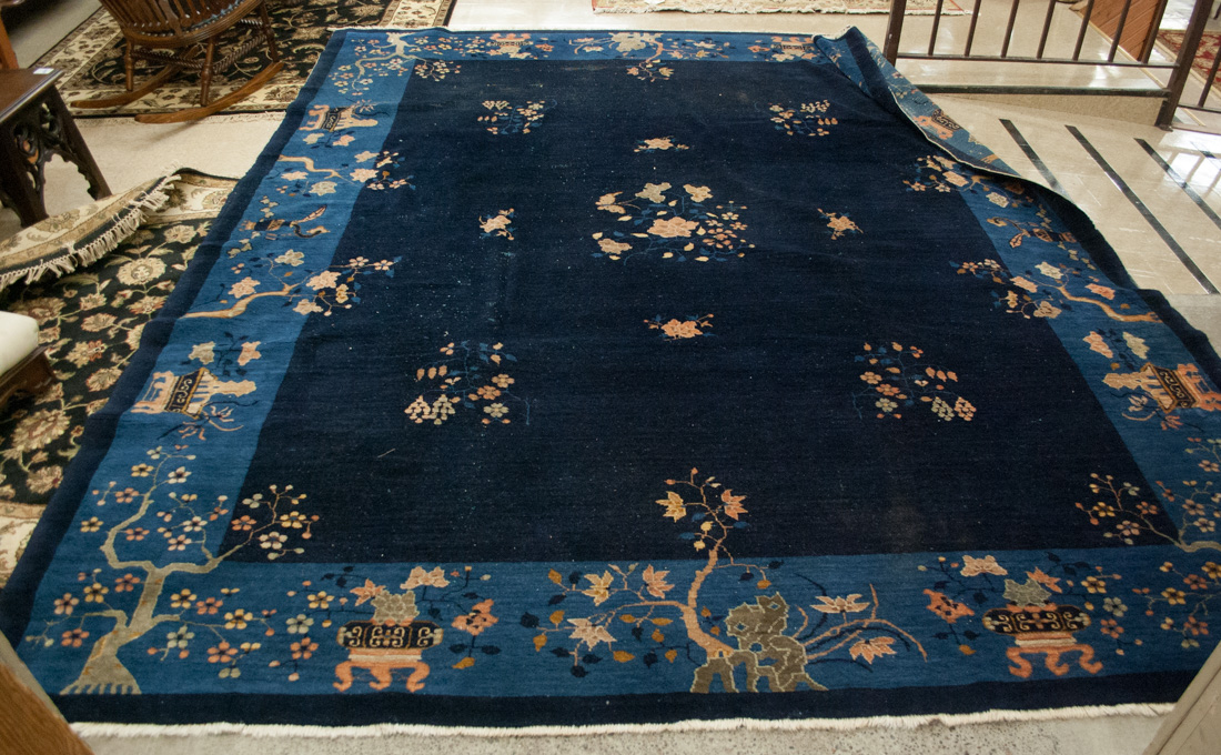 Appraisal: SEMI-ANTIQUE PEKING CARPET Chinese c s hand knotted in traditional