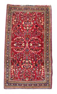 Appraisal: Hand Woven Persian Sarouk Wool Persian Floral design on burgundy