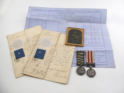 Appraisal: A Crimea and Indian Mutiny Pair of Medals to a