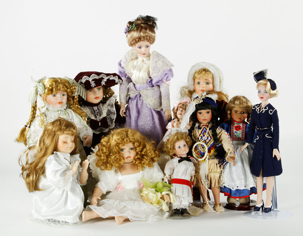 Appraisal: - Large Collection of Collectible Bisque Porcelain Dolls Large collection