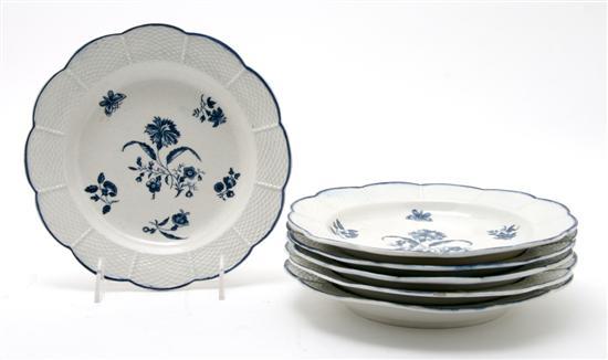 Appraisal: n Assembled Set of Six Worcester Plates late th century