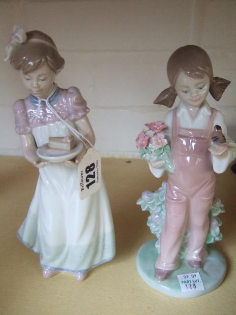 Appraisal: Two Lladro figures one modelled as a young girl with