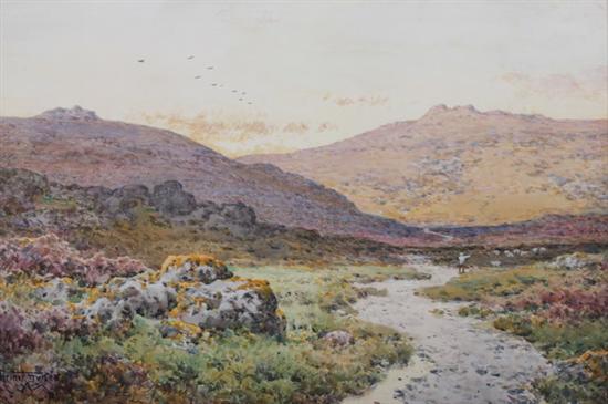 Appraisal: ARTHUR SUKER English - SHEPHERD IN THE HIGHLANDS signed lower