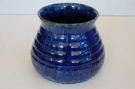 Appraisal: JOHN CAMPBELL BLUE CERAMIC VASE A F