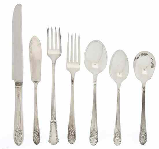 Appraisal: An American Sterling Silver Flatware Service for Twelve Century the