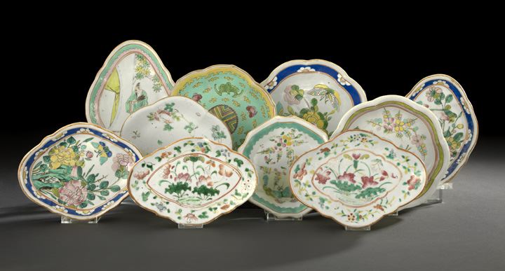 Appraisal: Group of Ten Chinese Famille Rose Porcelain Serving Dishes late