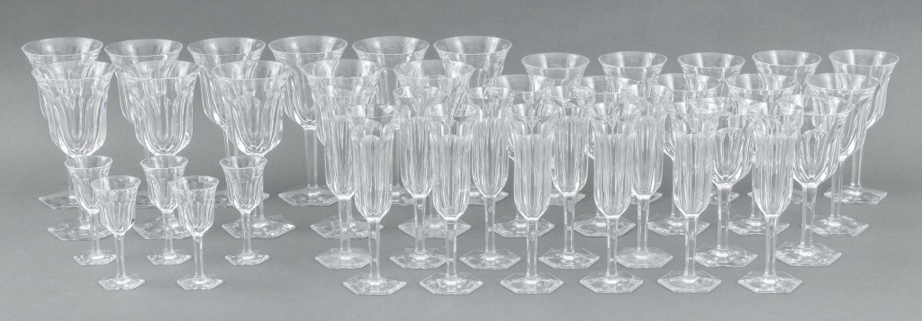 Appraisal: BACCARAT CRYSTAL STEMWARE SET PIECES Forty-one pieces of Baccarat crystal