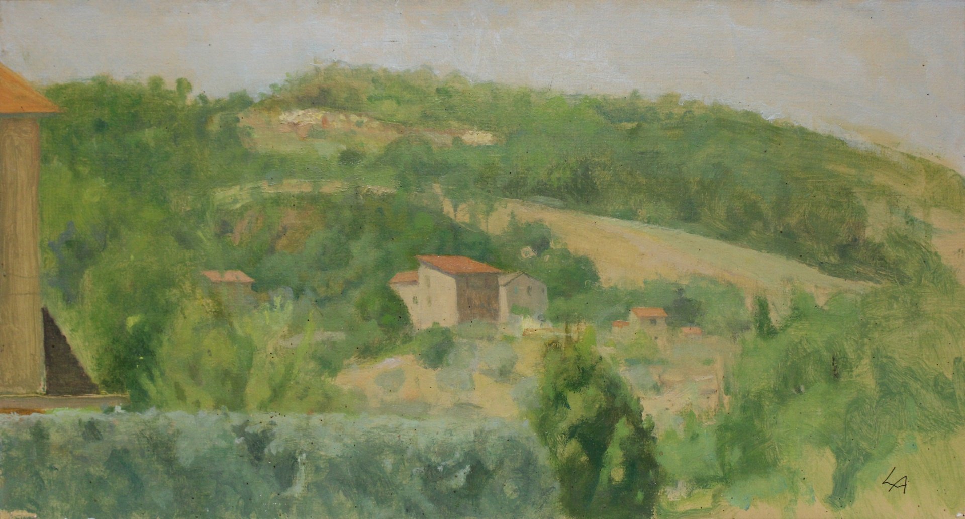 Appraisal: LENNART ANDERS ANDERSON AMERICAN - Landscape Taken from Montecastello di