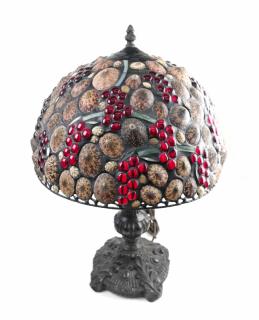 Appraisal: Tiffany Style Reproduction Table Lamp Late th century Tiffany-style lamp