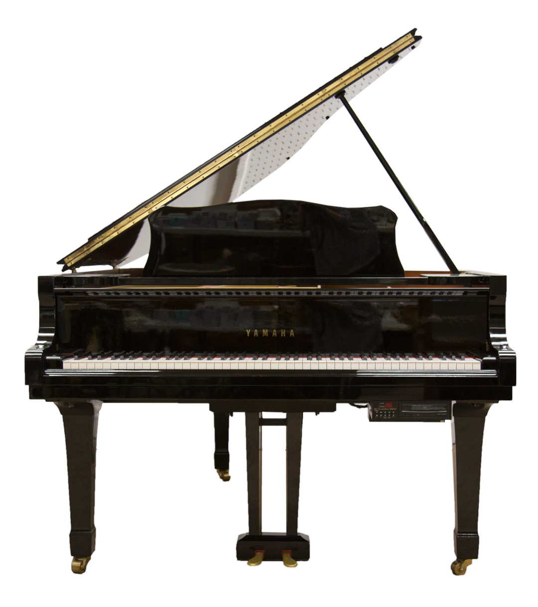 Appraisal: Yamaha ebonized baby grand piano with player Model C Serial