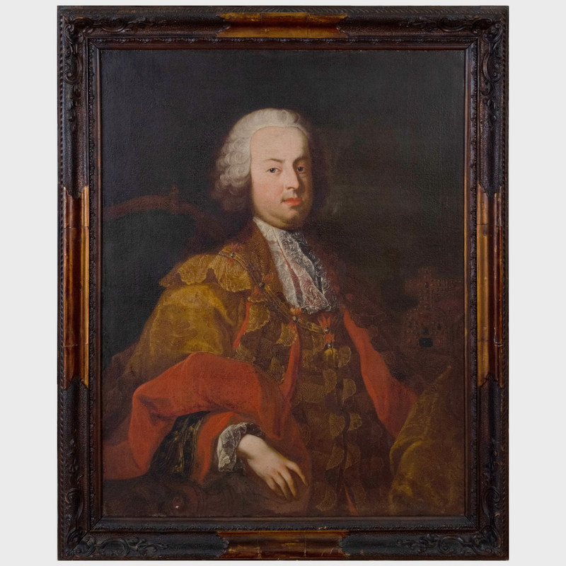 Appraisal: EUROPEAN SCHOOL PORTRAIT OF FRANCIS I HOLY ROMAN EMPEROR Oil