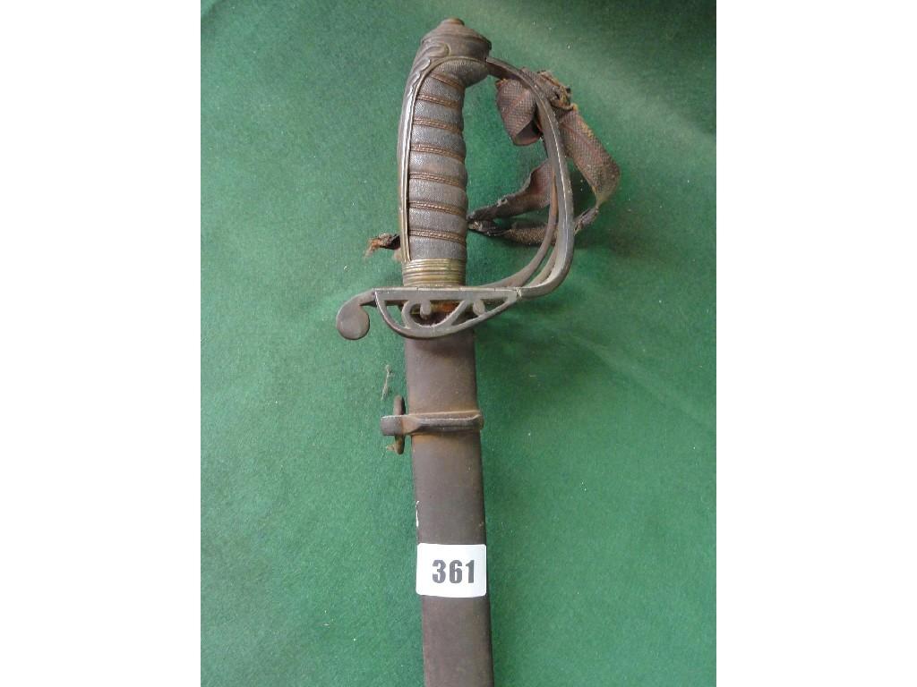 Appraisal: A Victorian Infantry Officer's sword pattern with a brass wire