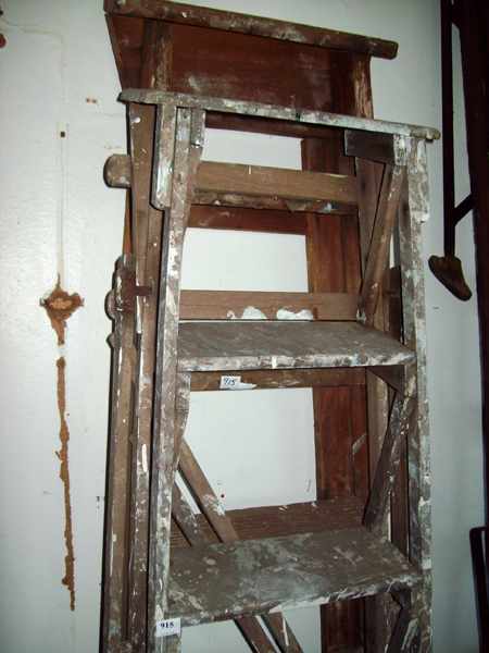 Appraisal: TWO INTERESTING ANTIQUE WOODEN LADDERS