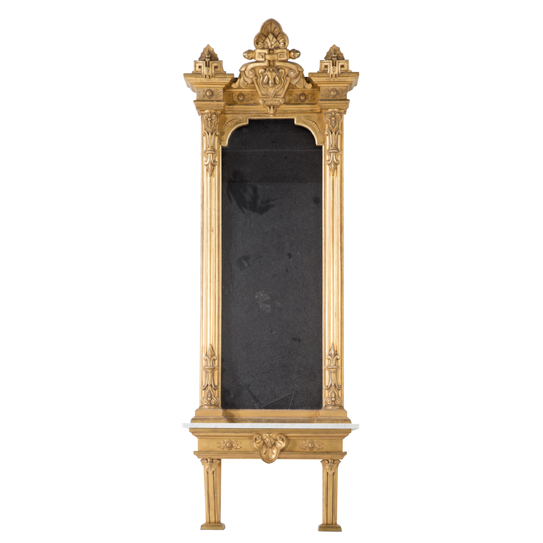 Appraisal: Renaissance Revival giltwood pier mirror late th century rectangular mirror