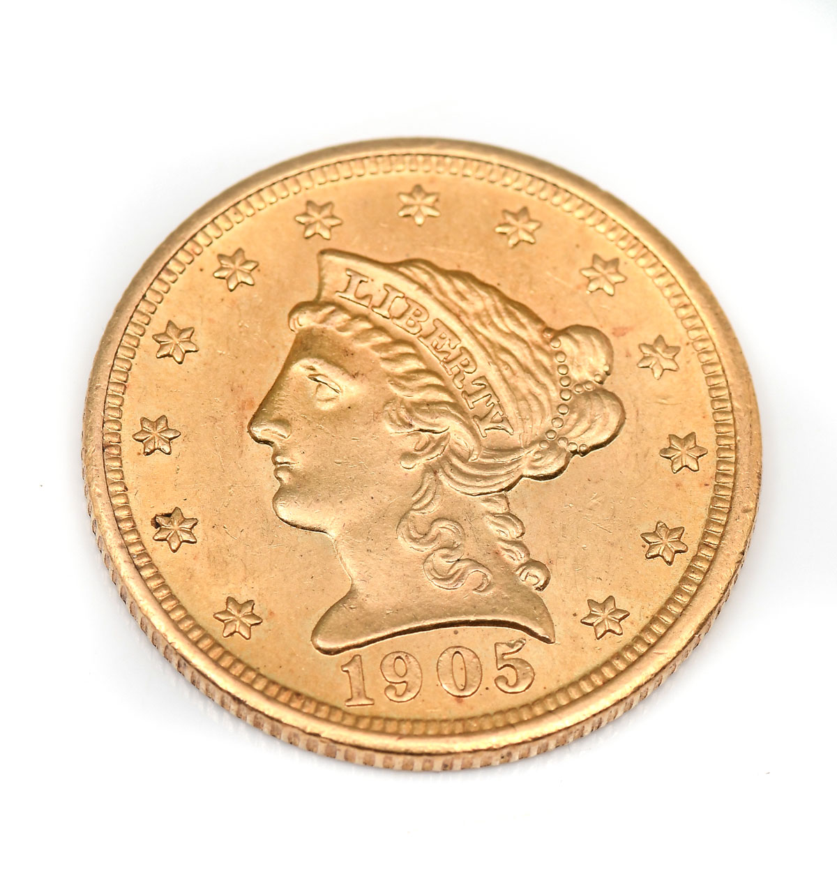 Appraisal: BARBER GOLD COIN Resides in a padded plastic sleeve Ungraded