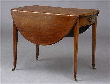 Appraisal: Federal Inlaid Mahogany Pembroke Table x x in