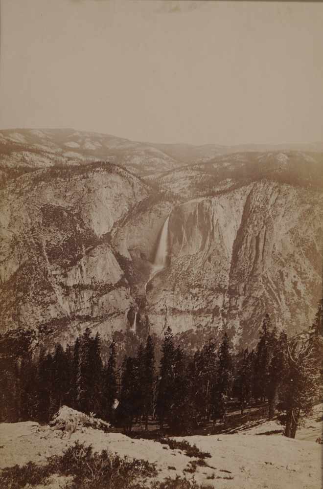 Appraisal: WATKINS CARLTON C YOSEMITE FALLS FROM SENTINEL DOME Toned albumen