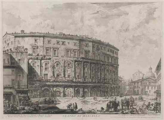 Appraisal: Giovanni Battista Piranesi Italian - Teatro Di Marcello etching x