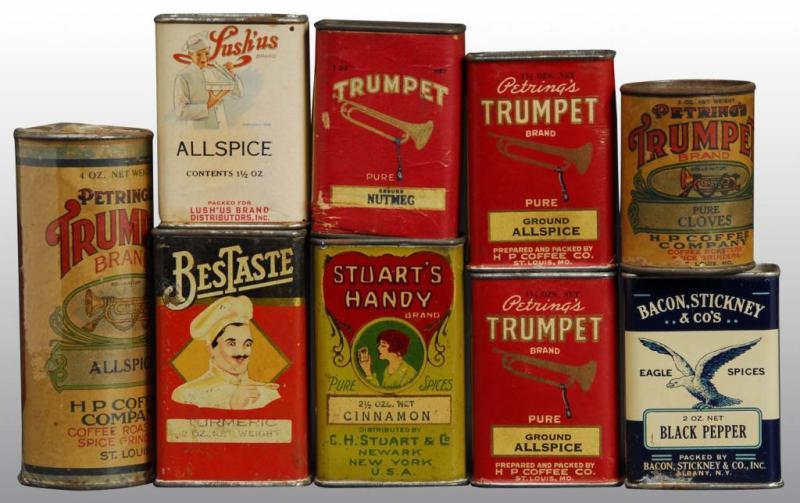 Appraisal: Lot of Spice Tins Description Interesting grouping with a few