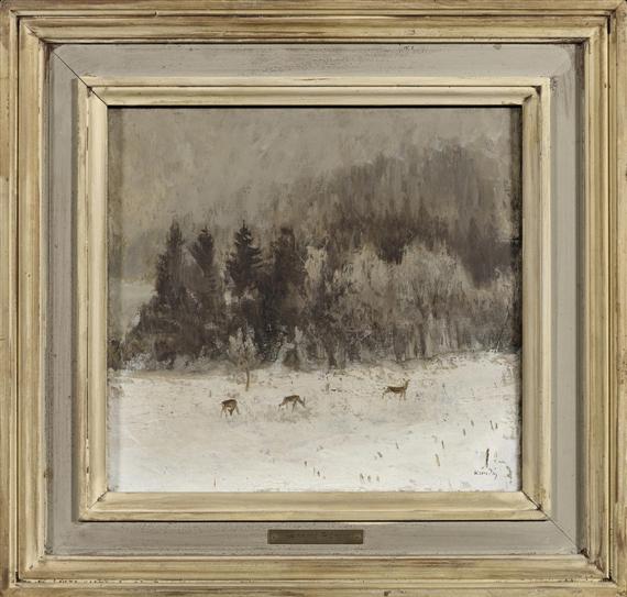 Appraisal: K NDIG REINHOLD Uster - Thalwil Three deers in the