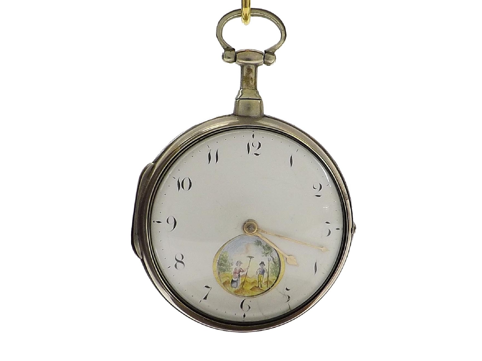 Appraisal: Silver pair cased verge pocket watch Birmingham signed Bullingford London