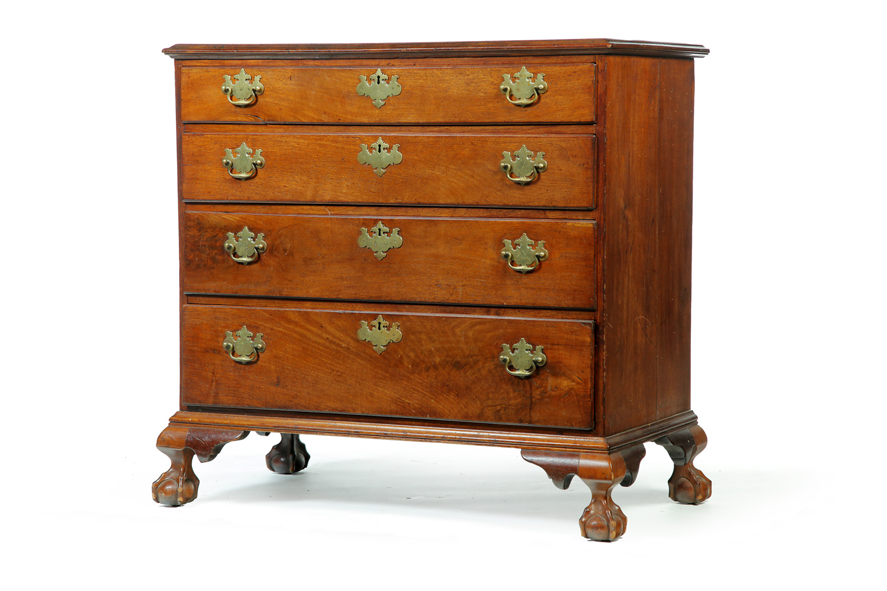 Appraisal: AMERICAN CHIPPENDALE CHEST OF DRAWERS Second half- th century walnut