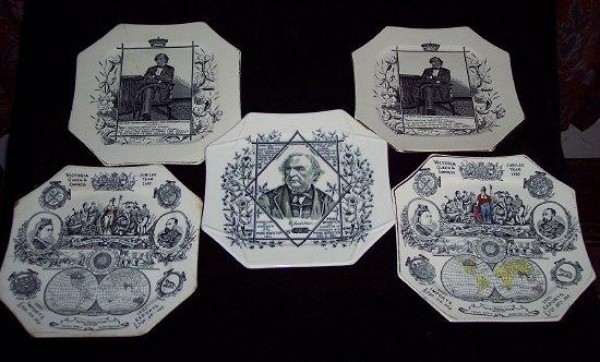 Appraisal: A pair of Nestle and Huntsman octagonal plates commemorative of