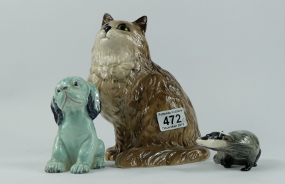 Appraisal: A collection of Beswick animals to include Cat Comical Dog