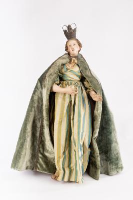 Appraisal: A Neapolitan crib figure of the Madonna of composition form