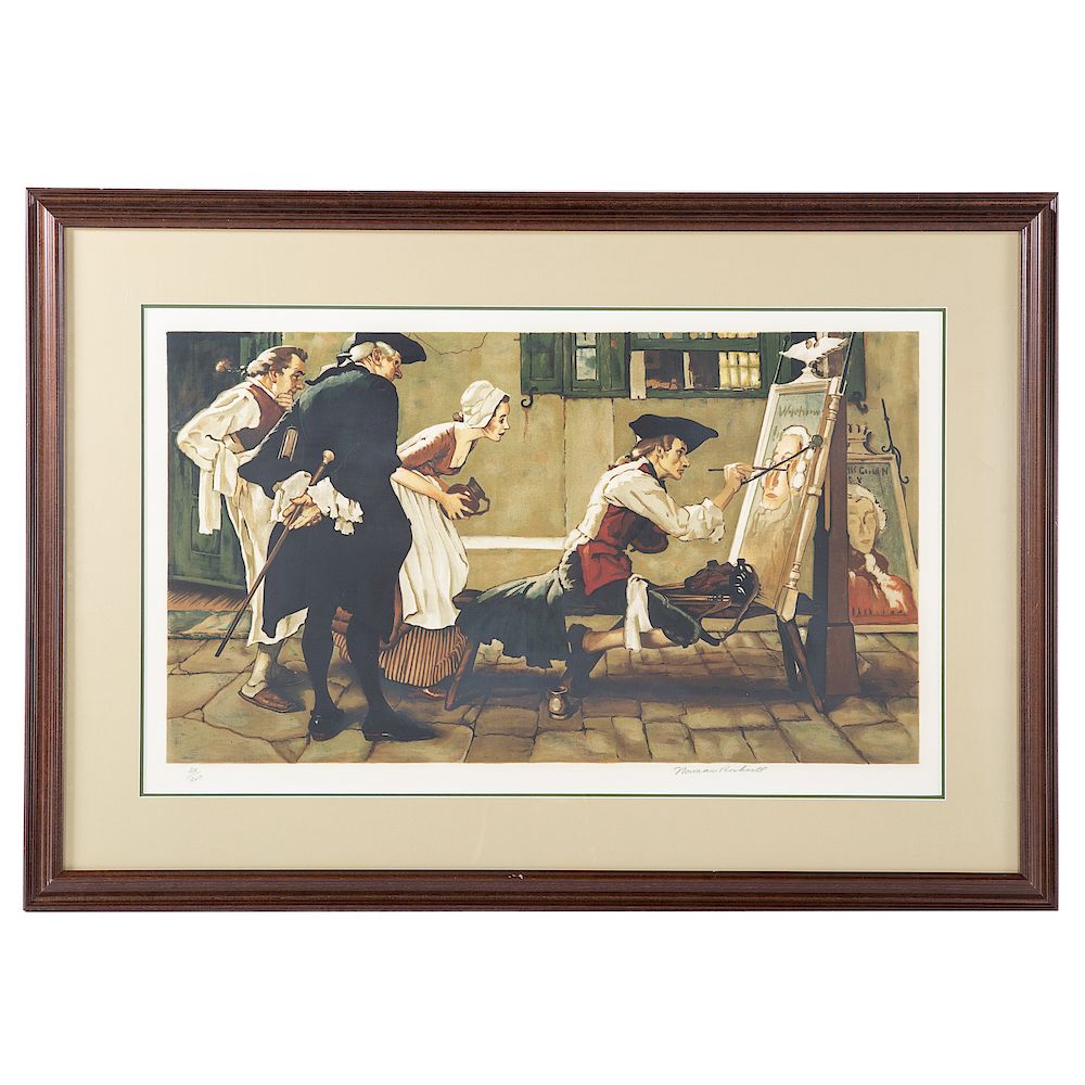 Appraisal: Norman Rockwell The New Tavern Sign Norman Perceval Rockwell American