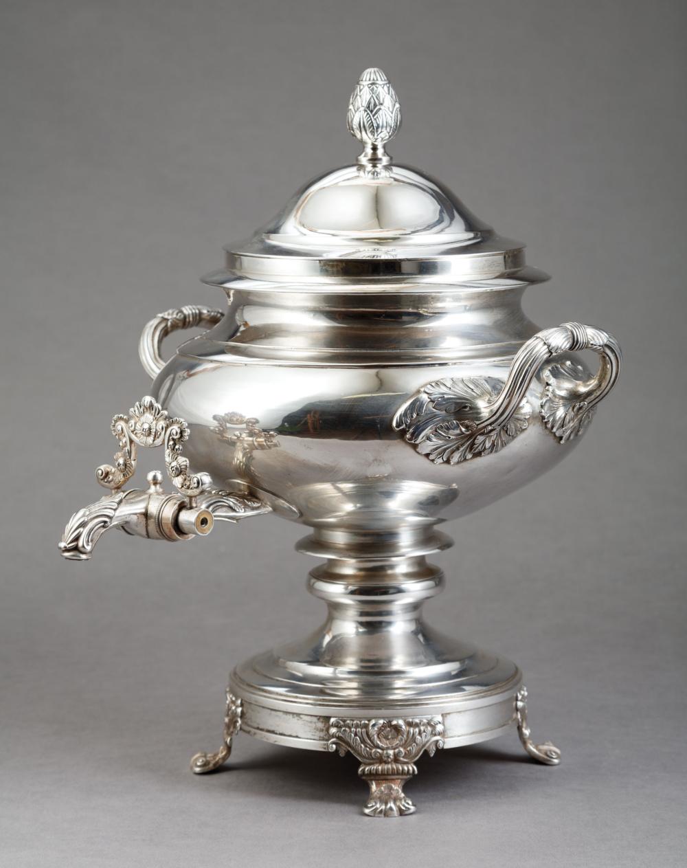 Appraisal: American Classical Coin Silver Hot Water Urn Baldwin Gardiner New