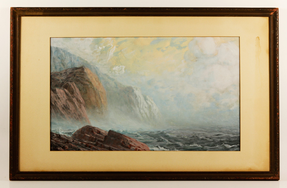 Appraisal: - Wilson Seascape with Mountains W C Robert Burns Wilson