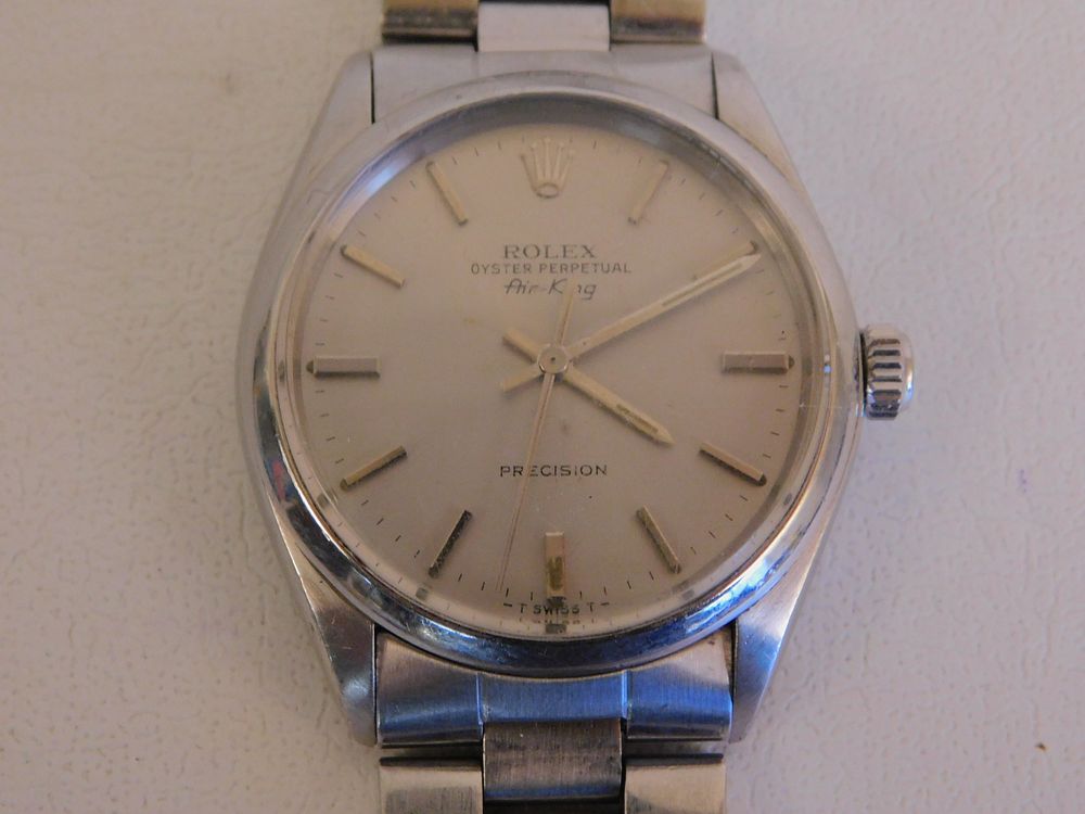 Appraisal: ROLEX STAINLESS AIR KING WATCH Vintage Rolex automatic stainless steel