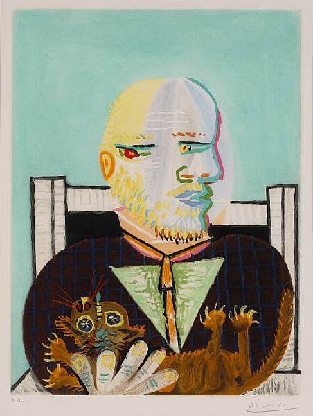 Appraisal: After Pablo Picasso Vollard et son chat c Etching and