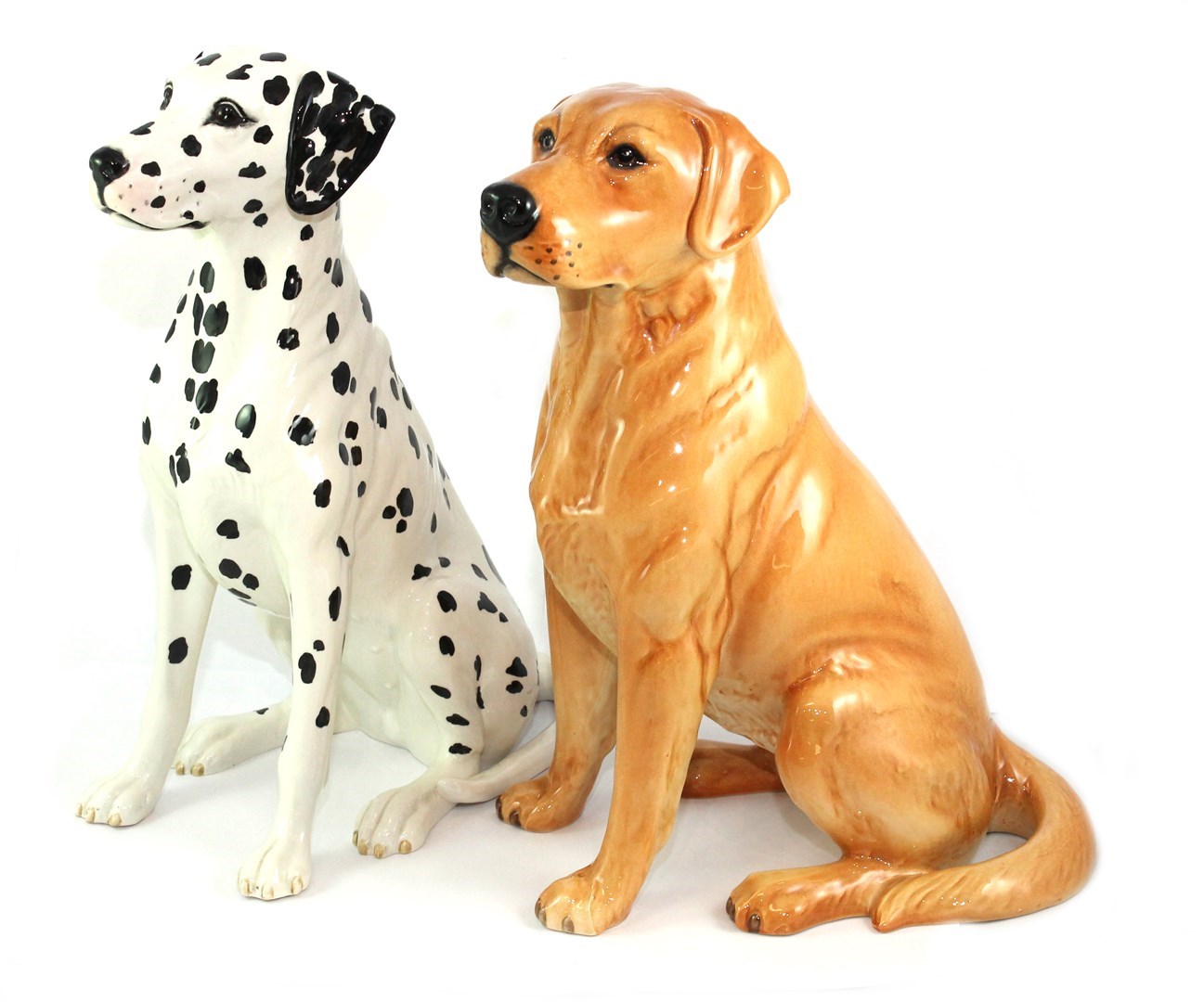 Appraisal: A large Beswick dalmation No and a Beswick labrador No