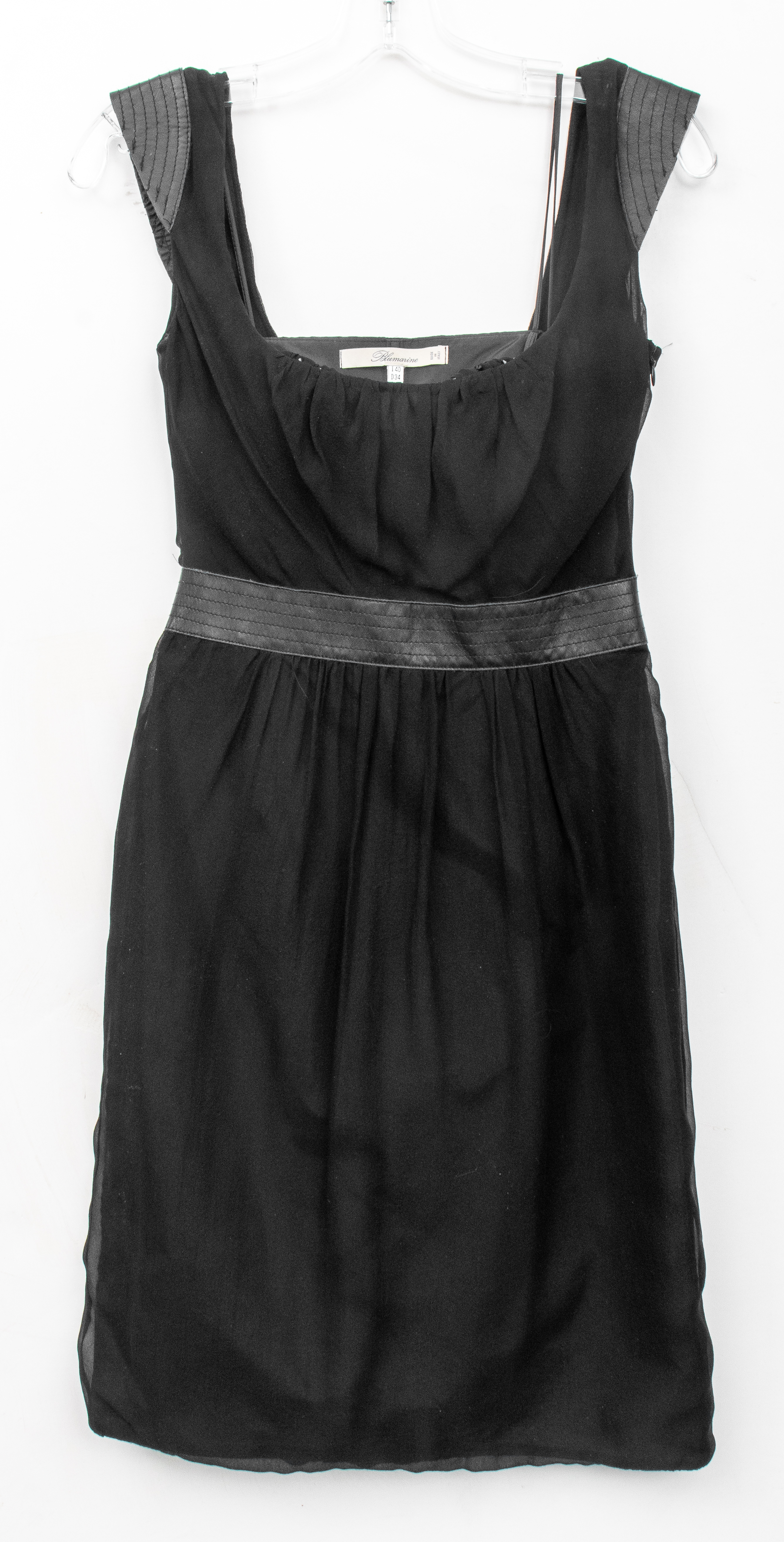 Appraisal: BLUMARINE BLACK SILK COCKTAIL DRESS Blumarine black cocktail dress with