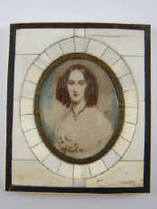 Appraisal: A miniature on ivory of a lady in early th