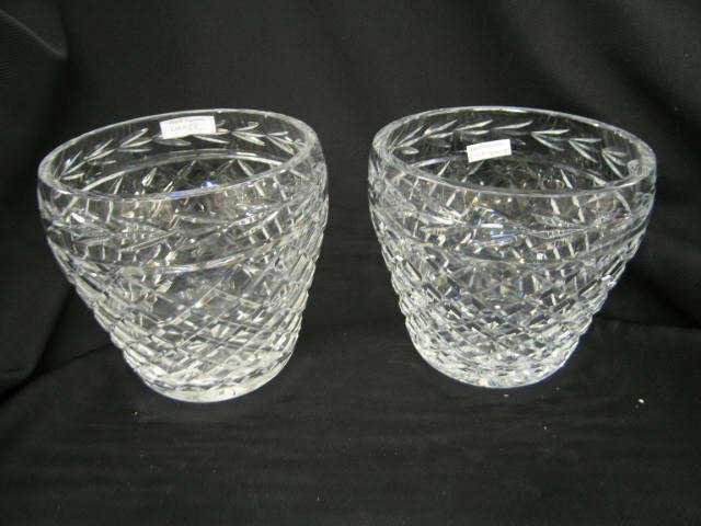 Appraisal: Pair of Waterford Cut Crystal Planters signed excellent