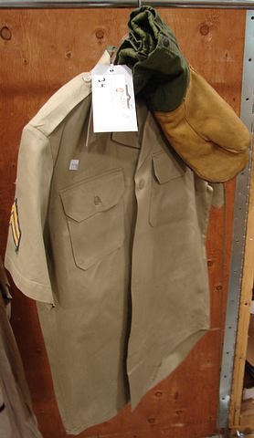 Appraisal: Lot consists of US Military tan summer weight shirt and