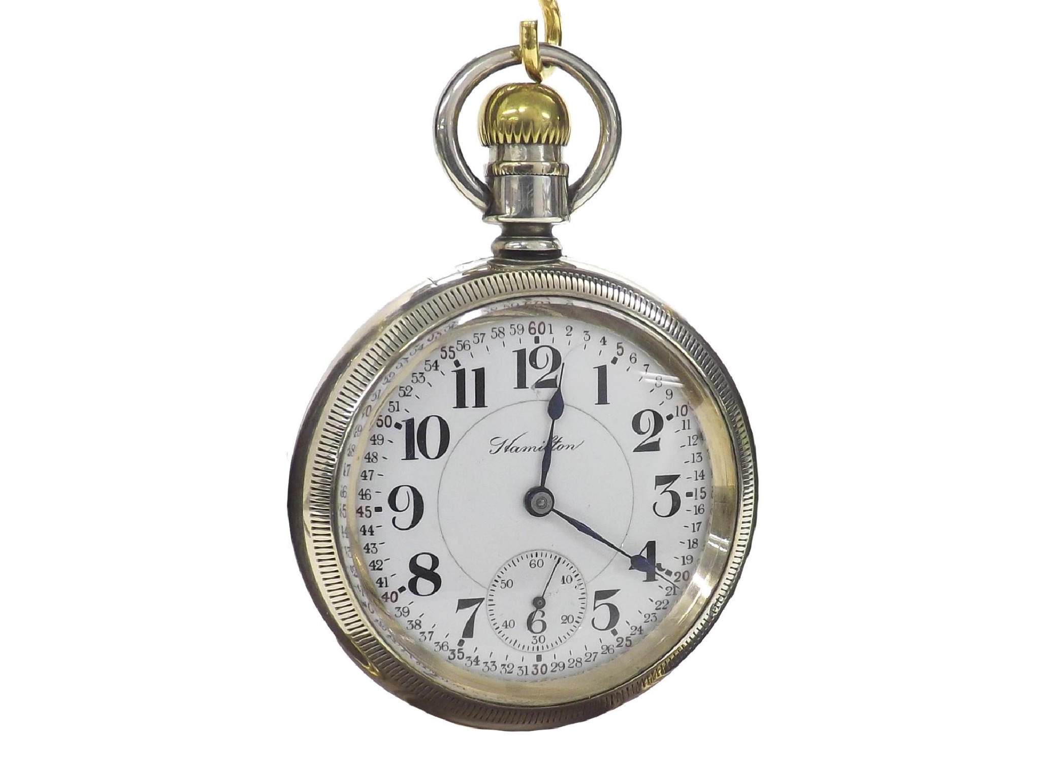 Appraisal: Hamilton Watch Co railroad nickel cased lever pocket watch circa