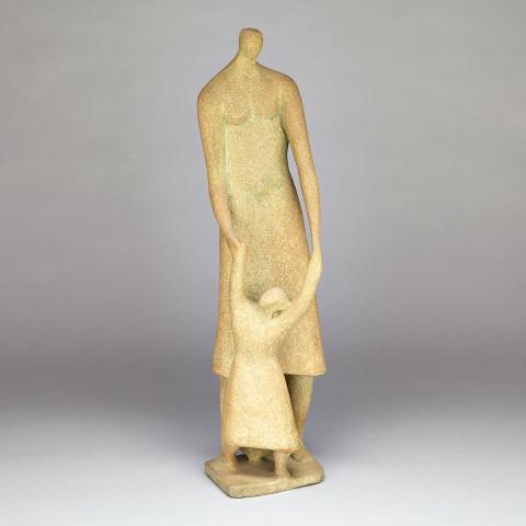 Appraisal: Brooklin Pottery Figure Group of a Mother and Child Susan